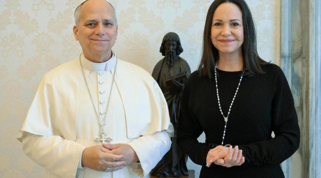 Папа Римский провёл частную аудиенцию с лидером венесуэльской оппозиции Марией Кориной Мачадо