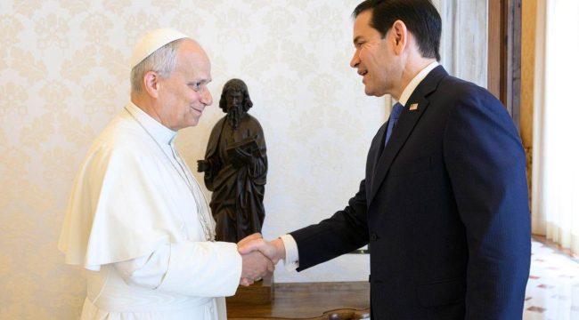 Папа Лев XIV встретился с госсекретарём США
