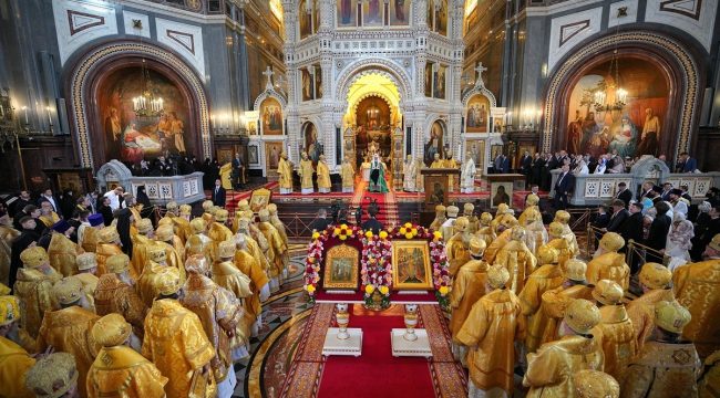 В день памяти равноапостольных Мефодия и Кирилла Патриарх Кирилл совершил Литургию в Храме Христа Спасителя