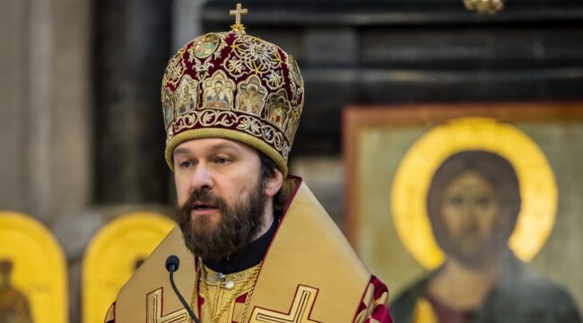 Митрополит Иларион сослужил с патриархом Кириллом в Святую Троицу