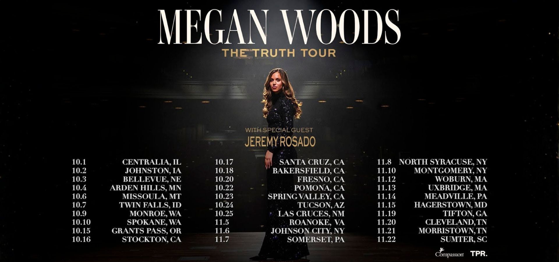 Осенний тур Меган Вудс «The Truth Tour» с Джереми Розадо