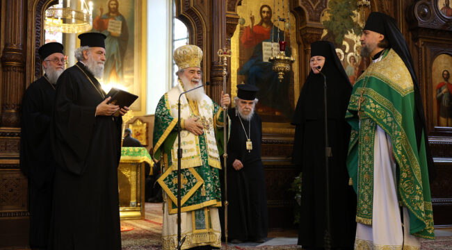 Патриарх Иерусалимский Феофил возглавил престольное торжество Русской духовной миссии в Иерусалиме