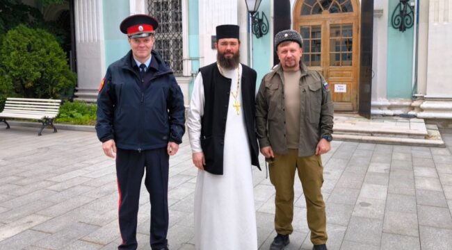Ответственный секретарь Синодального комитета по взаимодействию с казачеством обсудил с атаманом Московского окружного казачьего общества вопросы воцерковления молодежи и противодействия неоязычеству