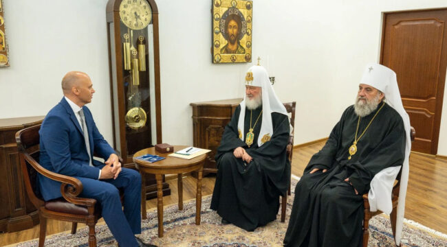 Святейший Патриарх Кирилл встретился с губернатором Калининградской области и митрополитом Балтийским