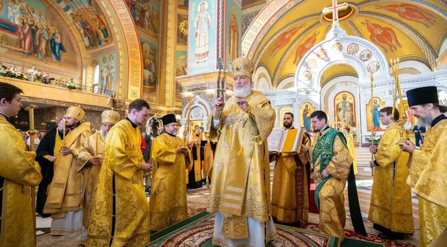 Патриарх Кирилл возглавил всенощное бдение в Кафедральном соборе Калининграда