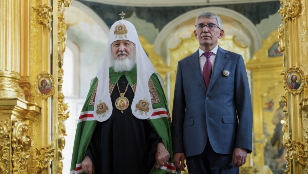 Патриарх Кирилл освятил Успенский собор Тульского кремля