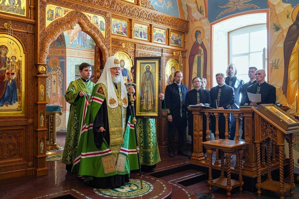 Святейший Патриарх Кирилл освятил храм в честь иконы Божией Матери «Живоносный Источник» в Валаамском монастыре