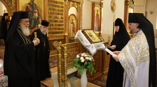 Блаженнейший Патриарх Феофил посетил Горненский монастырь в праздник Рождества Иоанна Предтечи