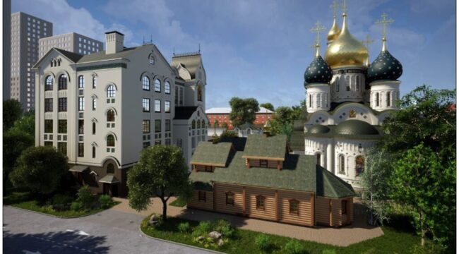 Продолжается строительство дома причта при храме Всех преподобных отцев Киево-Печерских в Старых Черемушках
