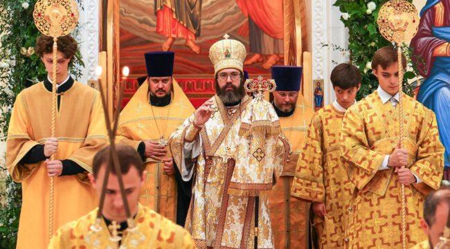 Архиерейское богослужение в храме князя Владимира в Тушине