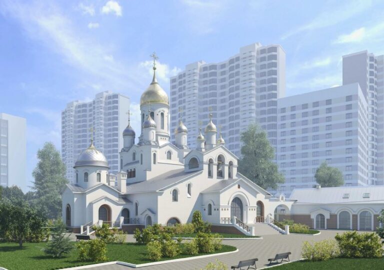 На храме «Троеручица» в Орехове-Борисове завершают кровельные и фасадные работы