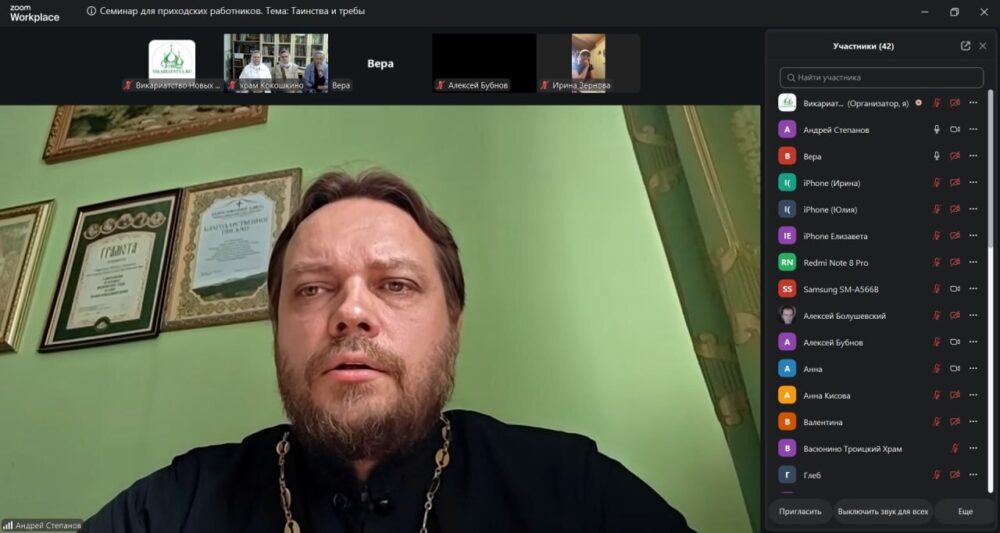 В викариатстве Новых территорий прошел онлайн-семинар для церковнослужителей
