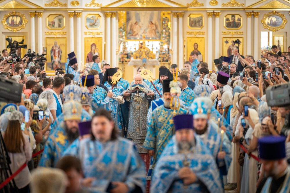 Патриарх Кирилл освятил храм Николы Тульского в Казанском Богородицком монастыре