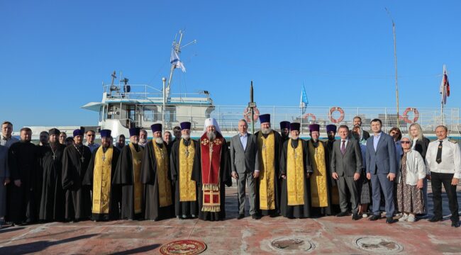 Корабль-церковь «Святой апостол Андрей Первозванный» отправился в юбилейный рейд по Оби