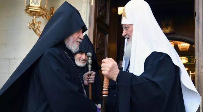 Патриарх Кирилл поздравил Католикоса всех армян с 75-летием