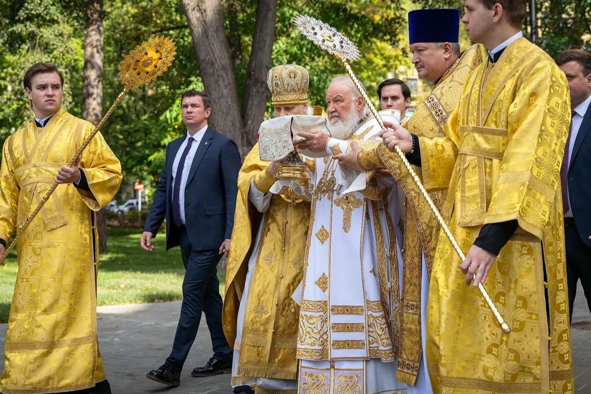 Патриарх Кирилл освятил храм Седмиезерной иконы Божией Матери в Мытищах