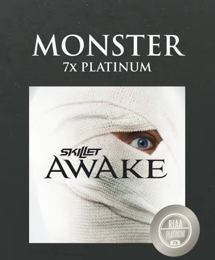 Сингл Skillet «Monster» стал 7-кратно платиновым, общее число сертификаций RIAA достигло 30 миллионов