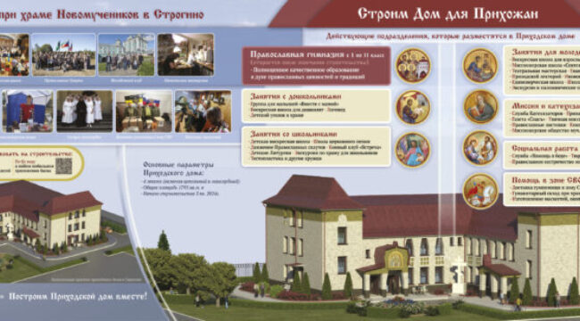 В Строгине продолжается строительство православной гимназии при храме Новомучеников и исповедников Российских