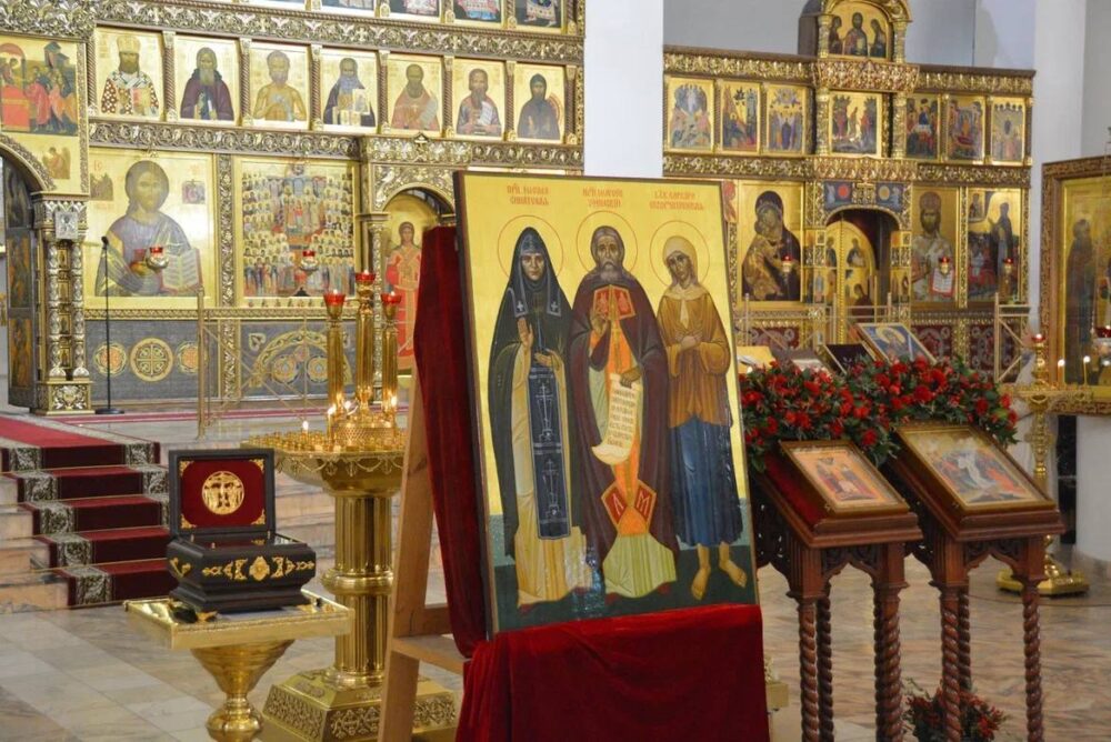 Икону Уфимских святых передали в храм Собора Московских святых в Бибиреве
