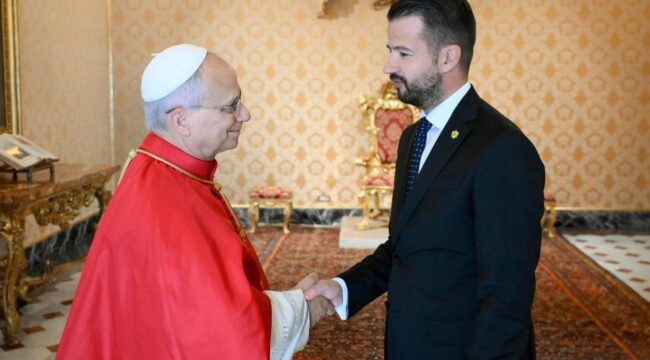 Папа Лев XIV встретился с президентом Черногории Яковом Милатовичем